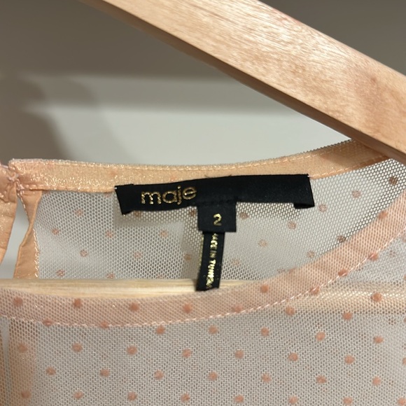 Maje Baby Blush Pink Ruffle Blouse - Picture 5 of 6